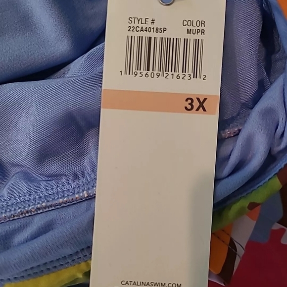 Catalina Swimsuit 3X Tankini Bathing Suit Two Piece Multicolor Floral - Picture 8 of 9